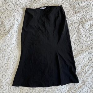 Vintage black Jil Sander a-line midi skirt